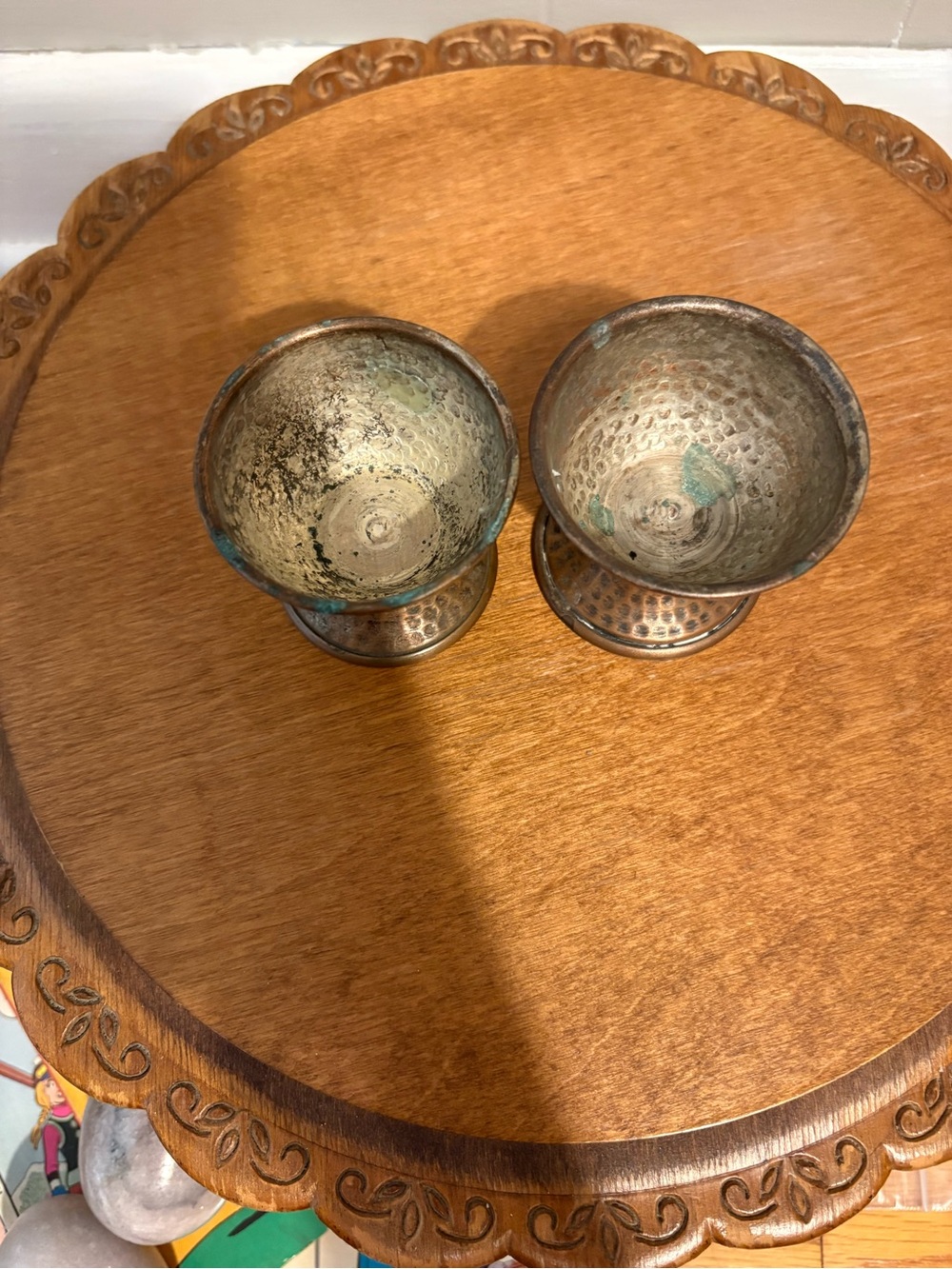 Hammered Copper Egg Cups - Set of 2 - Picture 2 of 5